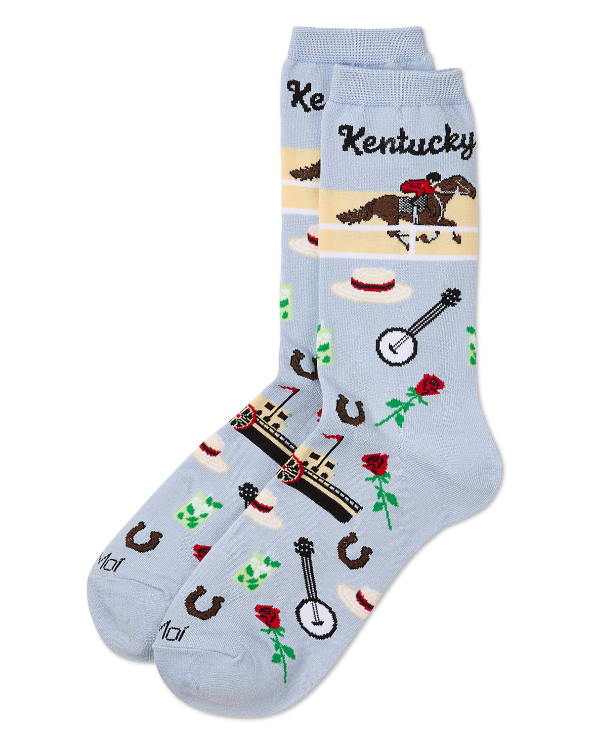 Women's Kentucky Rayon From Bamboo Crew Socks : Color: Skyway