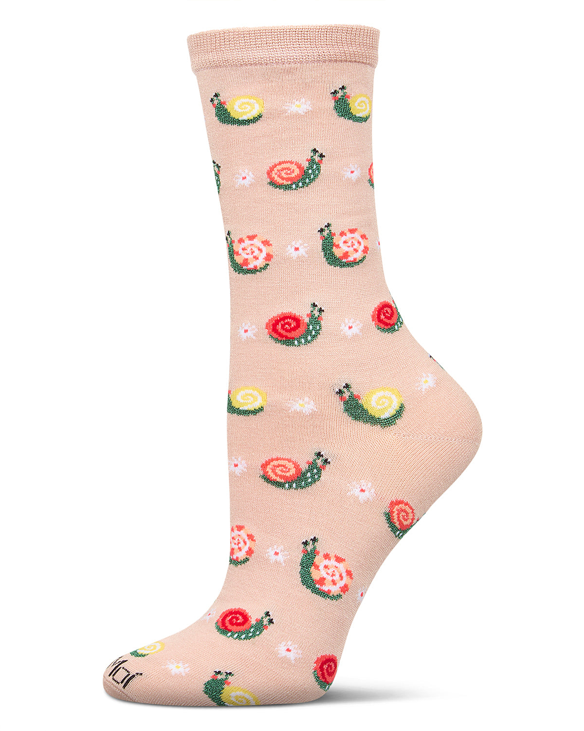 Women's Snails Rayon From Bamboo Crew Socks : Color: Blush