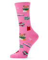 Women's "Book Nerd" Rayon Blend Novelty Crew Sock