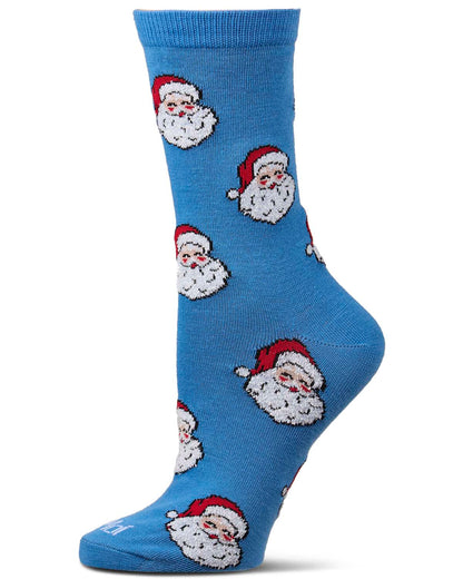 Women's "Retro Santa" Christmas Holiday Novelty Crew Sock