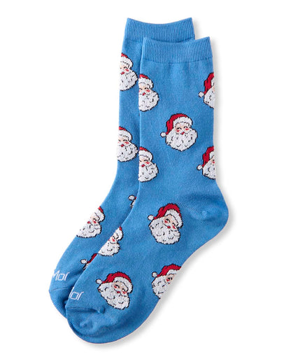 Women's "Retro Santa" Christmas Holiday Novelty Crew Sock