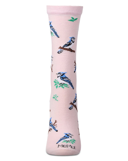 Women's "Blue Jays" Rayon-Blend Novelty Crew Sock