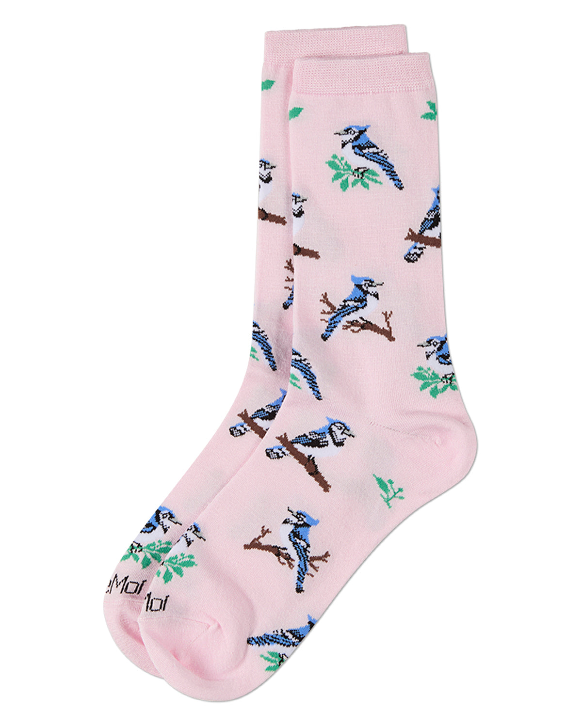 Women's "Blue Jays" Rayon-Blend Novelty Crew Sock