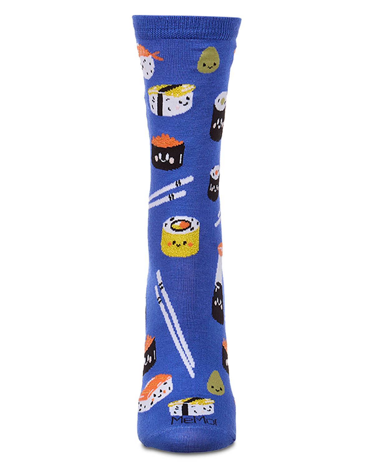 Women's "Sushi Roll" Rayon-Blend Fine-Gauge Novelty Crew Sock