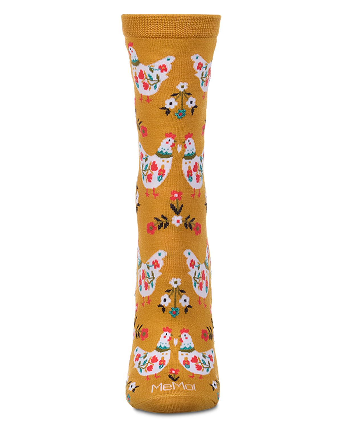 Women's "Country Chick" Rayon-Blend Fine-Gauge Crew Sock