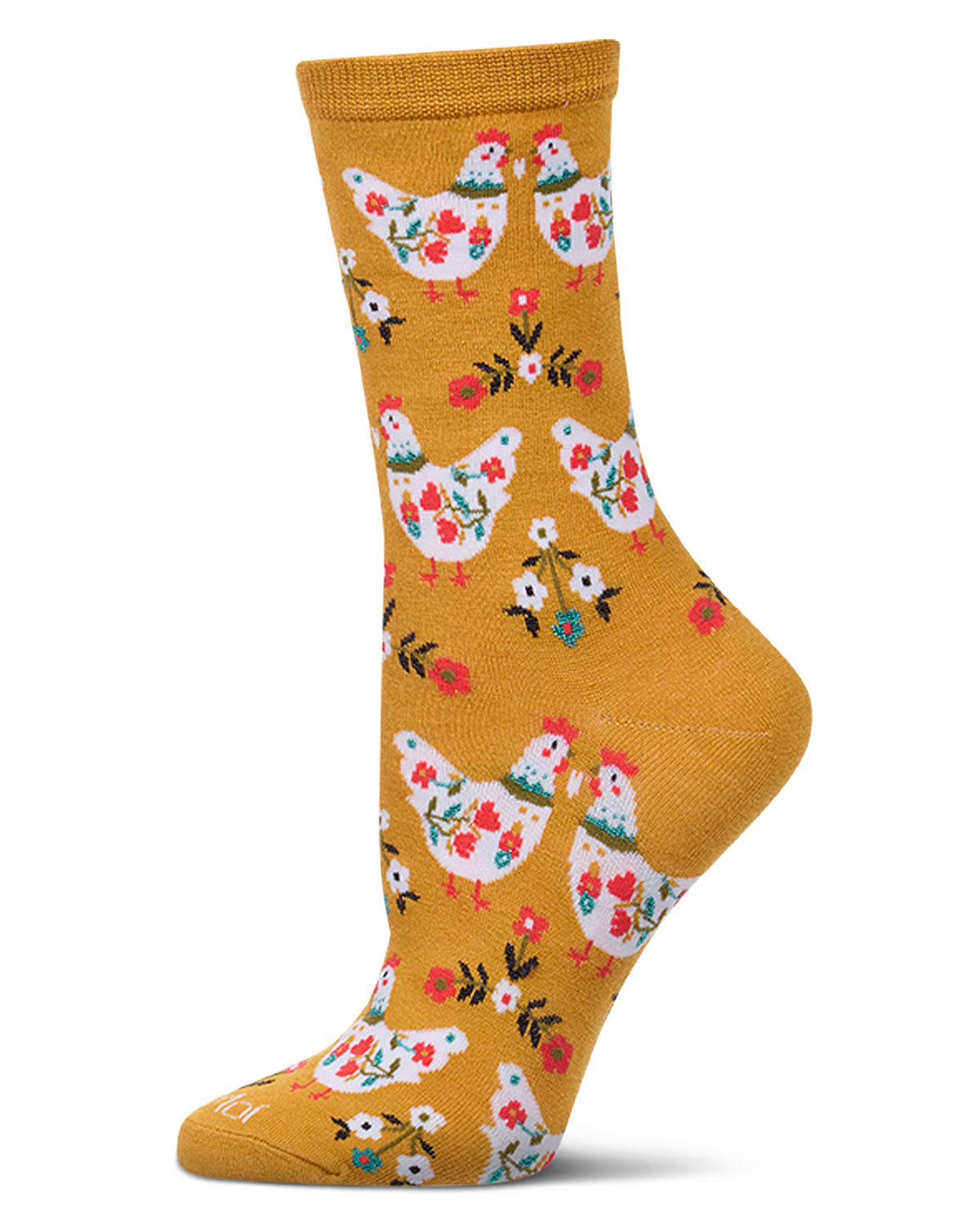Women's "Country Chick" Rayon-Blend Fine-Gauge Crew Sock
