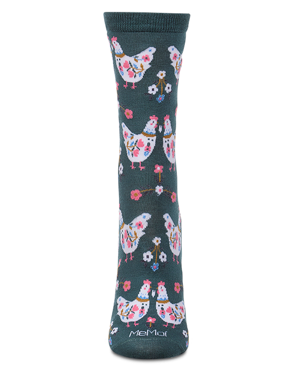 Women's "Country Chick" Rayon-Blend Fine-Gauge Crew Sock