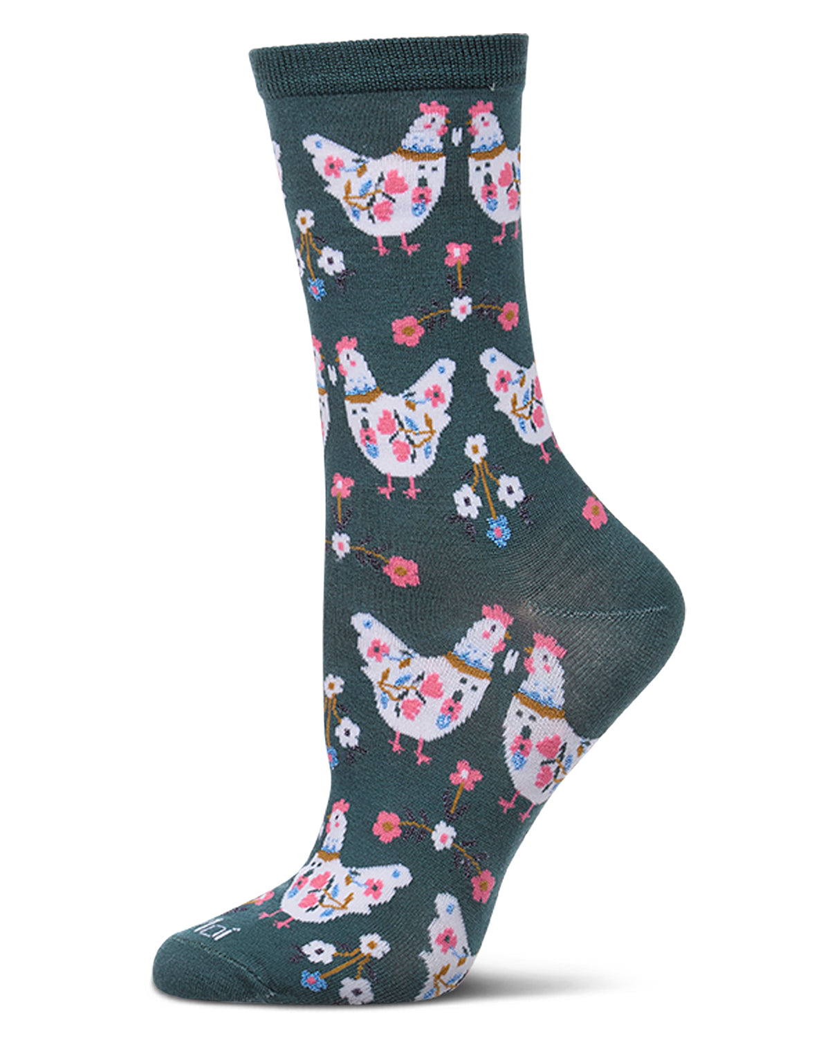 Women's "Country Chick" Rayon-Blend Fine-Gauge Crew Sock