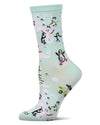 Women's "Winter Wonder" Rayon-Blend Fine-Gauge Novelty Crew Sock