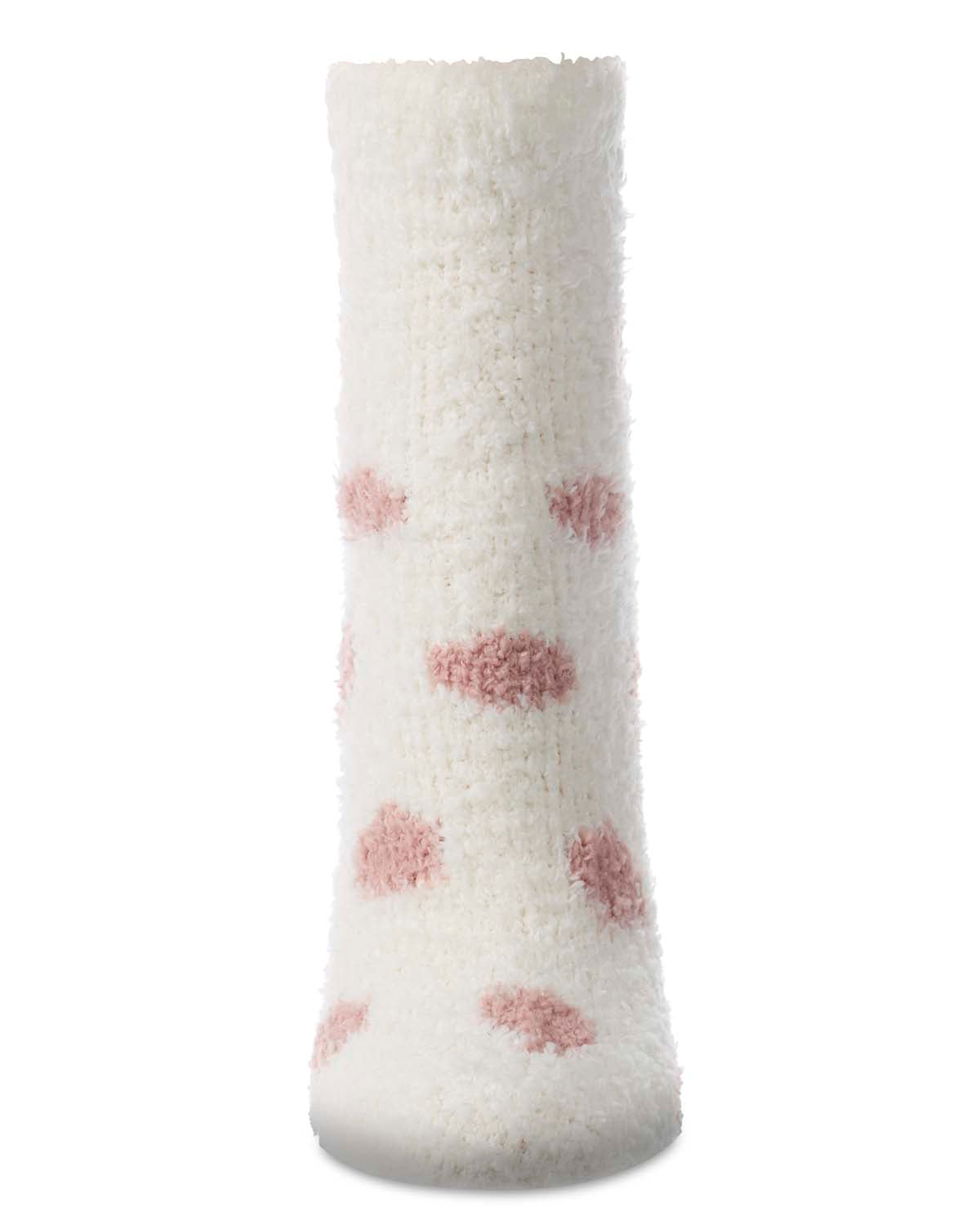 Women's "Tea Tree" Embroidered Holiday Non-Skid Cozy Crew Sock