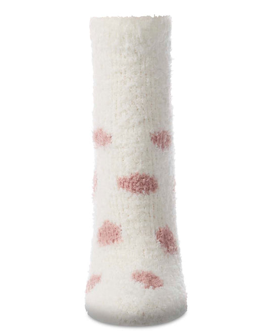 Women's "Tea Tree" Embroidered Holiday Non-Skid Cozy Crew Sock
