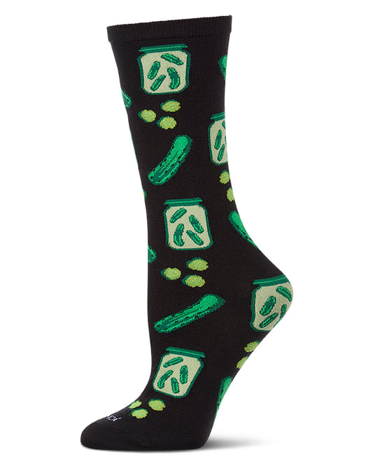 Women's "Just Dill With It" Novelty Crew Sock in Fun Gift Packaging