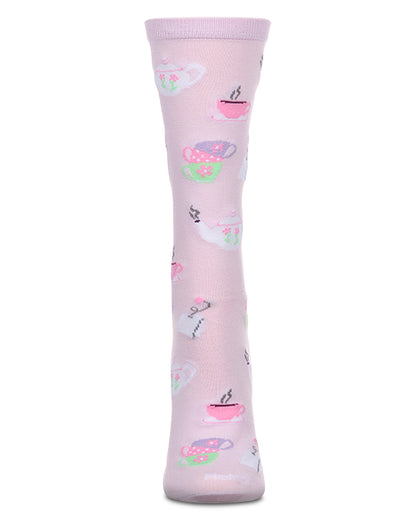 Women's "Best Tea's Forever" Novelty Crew Sock in Fun Gift Packaging