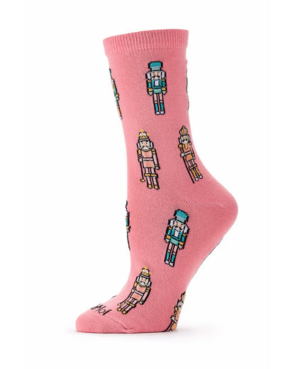 Women's "Nutcrackers" Holiday Fine-Gauge Novelty Crew Sock