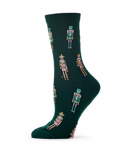 Women's "Nutcrackers" Holiday Fine-Gauge Novelty Crew Sock