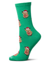 Women's "Highland Cows" Holiday Fine-Gauge Christmas Novelty Crew Sock