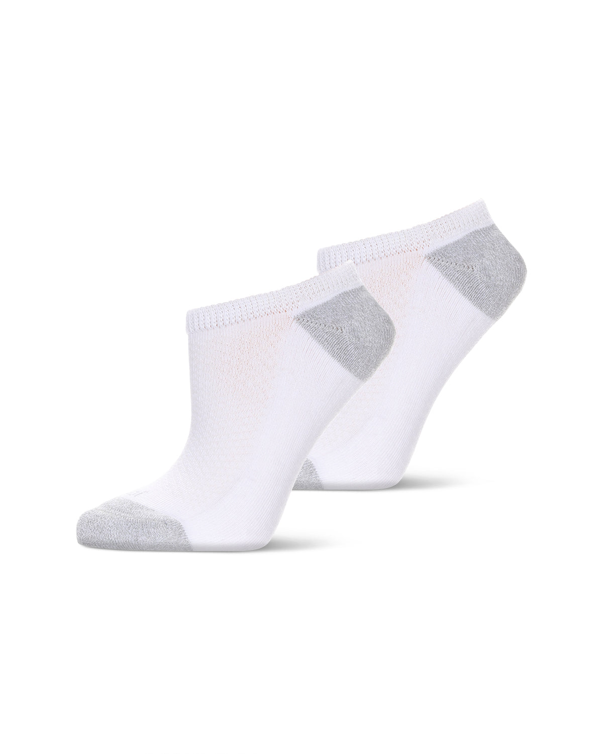 2 Pair Unisex Diabetic Half Cushion No Show Sneaker Liners : Color: White/White