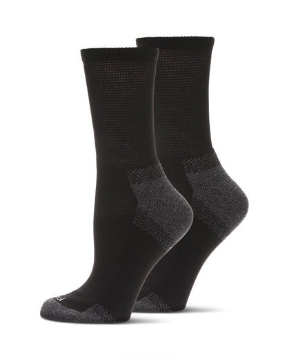 2 Pair Pack Unisex Diabetic Half Cushion Quarter Socks : Color: Black/Black