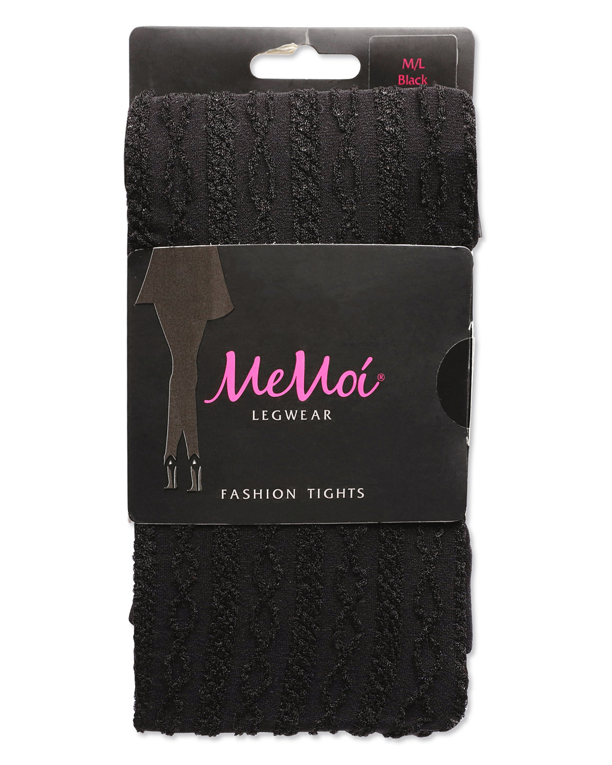 Cable Link Breathable Opaque Tights : Color: Black