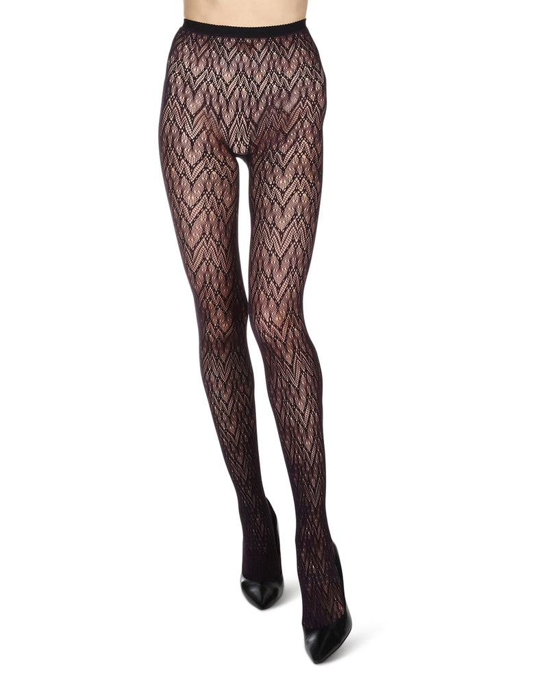 Glacier Two Toned Net Tights