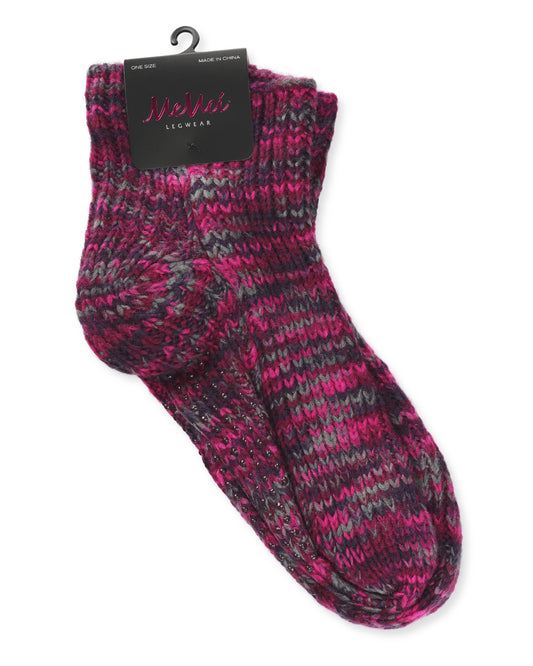Women's Dynamic Stripe Anklet Home Socks : Color: Quiet Shade