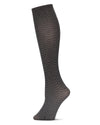 Women's Horizontal Zag Opaque Knee High Socks : Color: Brown