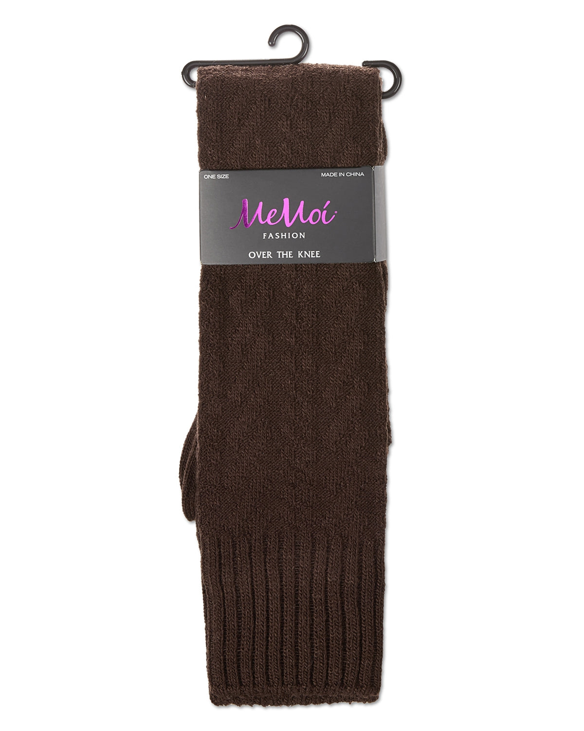 Women's Cable Deluxe Over the Knee Sock : Color: Coffee Bean