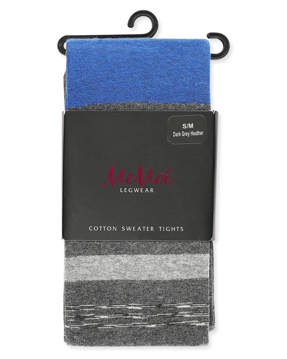 Stripe Palette Cotton Blend Sweater Tights : Color: Drak Gray Heather
