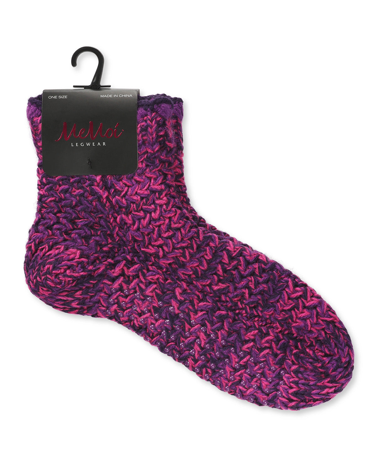 Women's Woven Shades Anklet Home Socks : Color: Grape