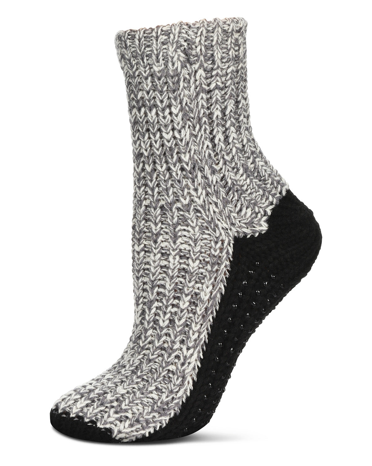 Women's Combo Sole Anklet Home Socks : Color: Black