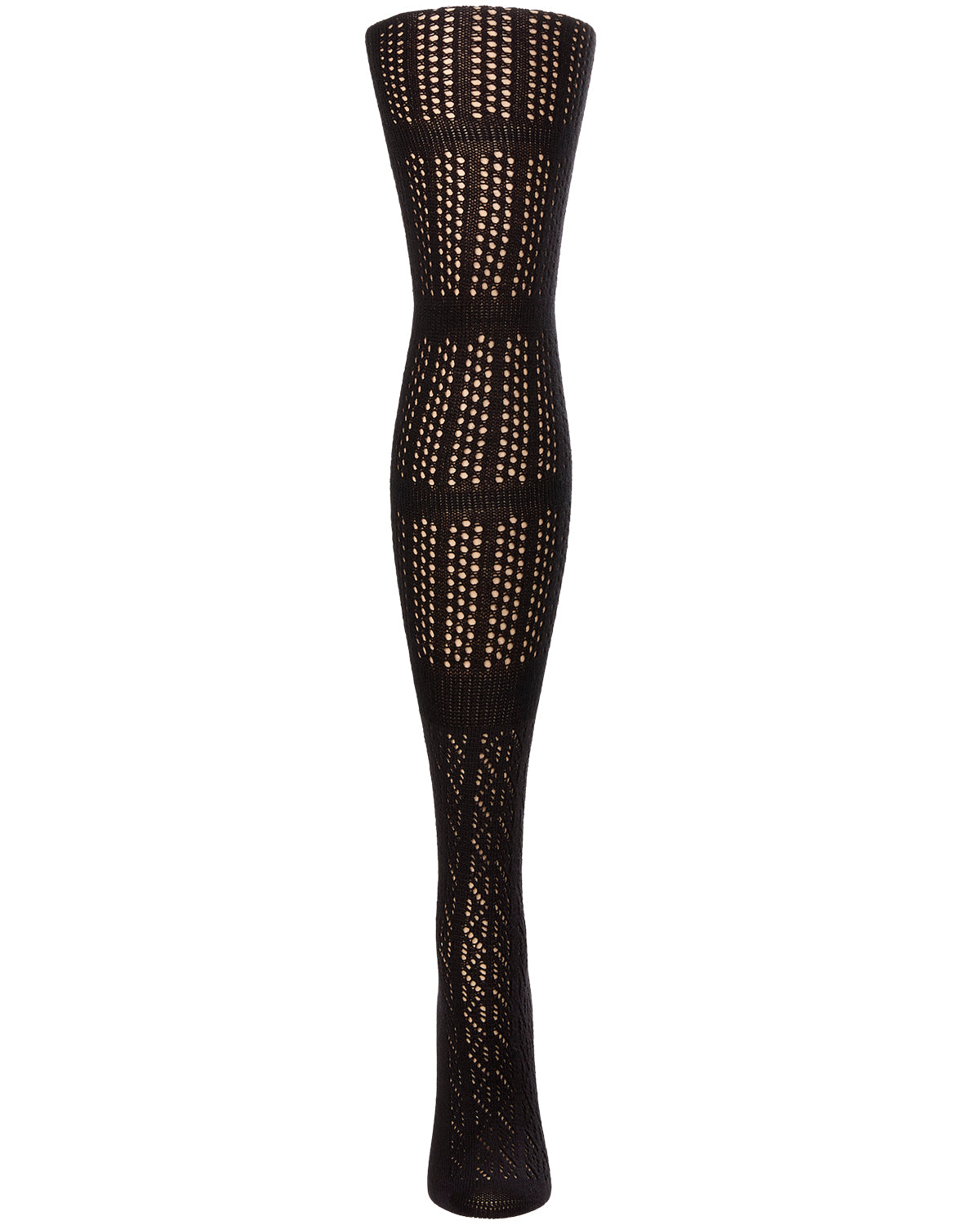 Linear Bunch Over The Knee Sock : Color: Black