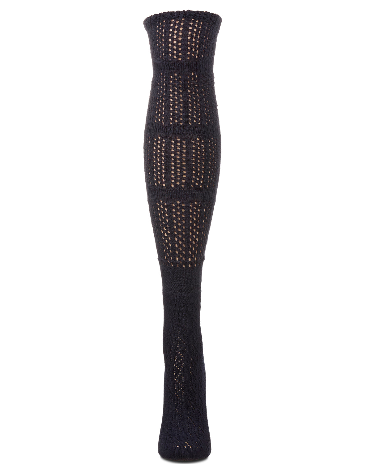 Linear Bunch Over The Knee Sock : Color: Black