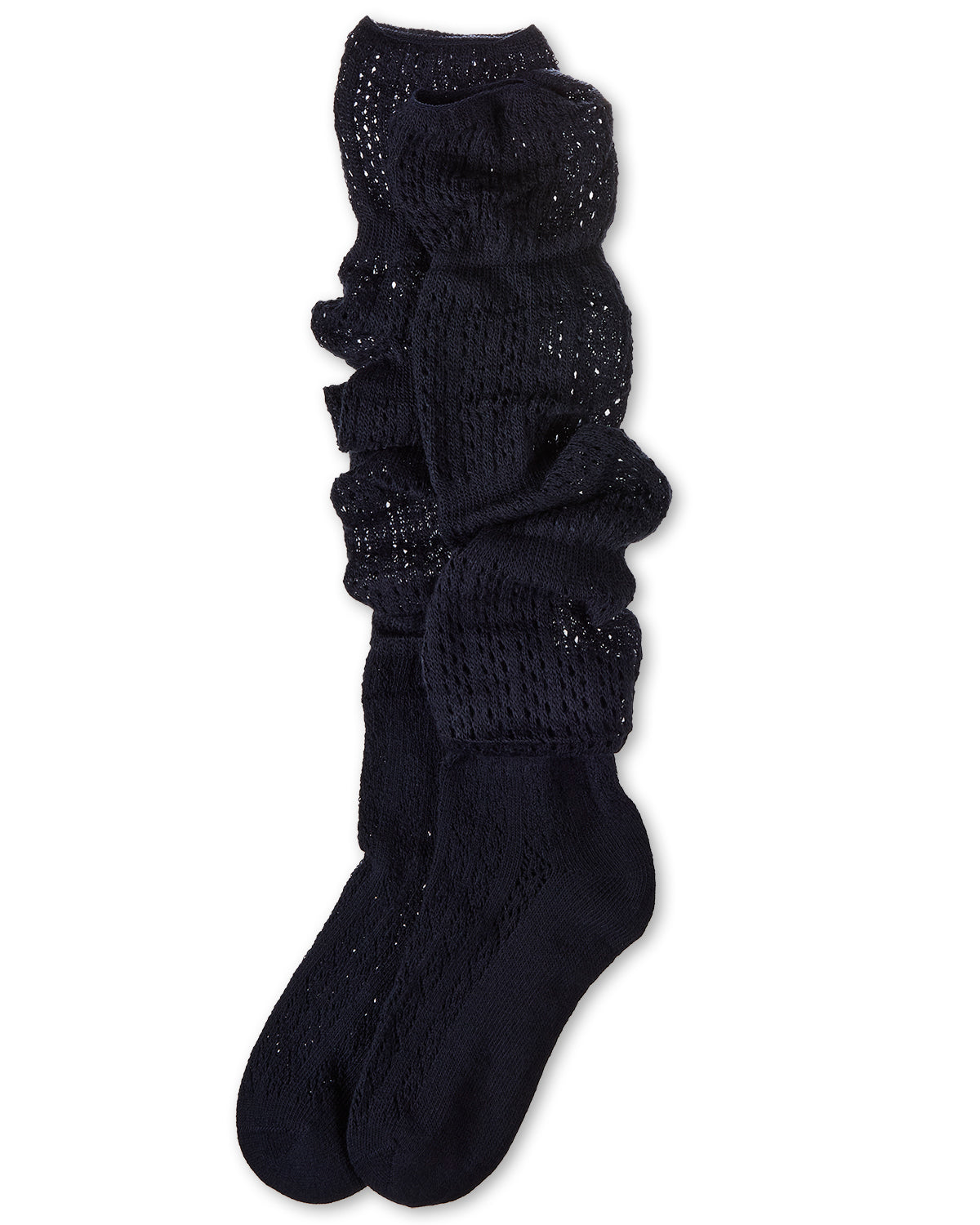 Linear Bunch Over The Knee Sock : Color: Black