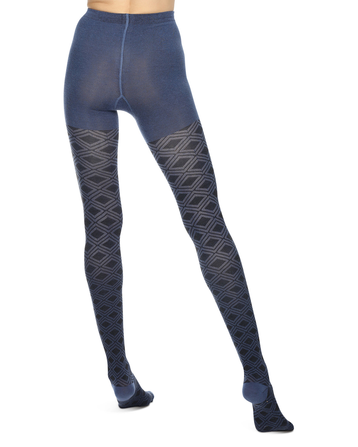 Diamond Daze Cotton Blend Sweater Tights : Color: Bijou Blue