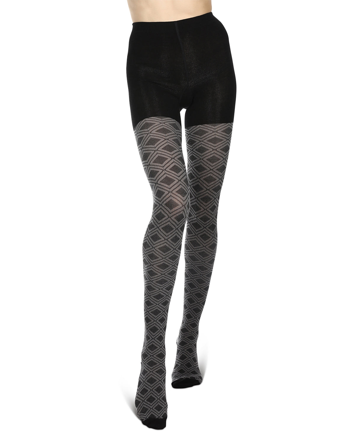 Diamond Daze Cotton Blend Sweater Tights : Color: Black