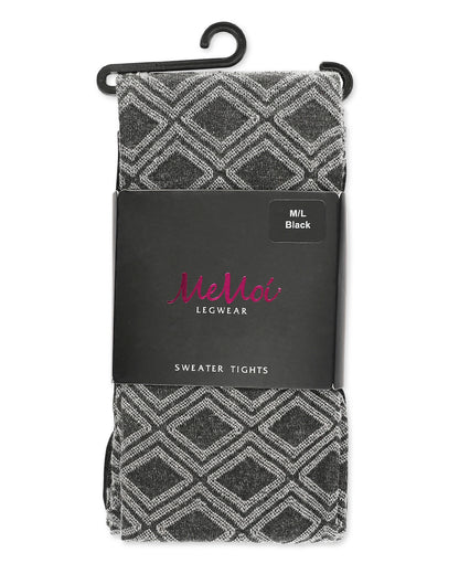 Diamond Daze Cotton Blend Sweater Tights : Color: Black
