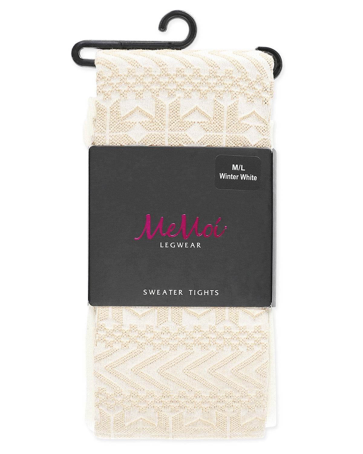 Snowflake Cotton Blend Sweater Tights : Color: Winter White