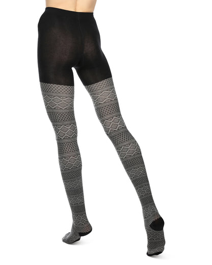 Fair Isle Diamond Sweater Tights