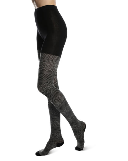 Fair Isle Diamond Sweater Tights