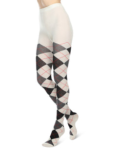 Women's Classy Argyle Thick Sweater Tights