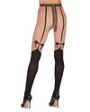 Delicate Bow Back Opaque Tights : Color: Black