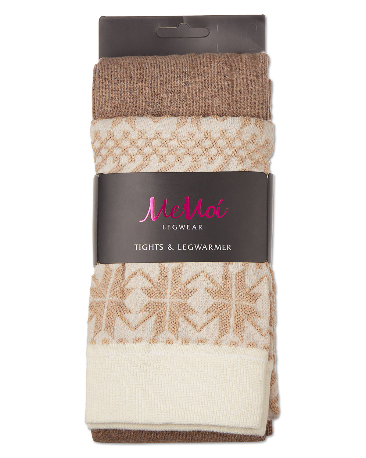 Snowflake Legwarmer/Flatknit Cotton Blend Sweater Tights : Color: Light Taupe Heather