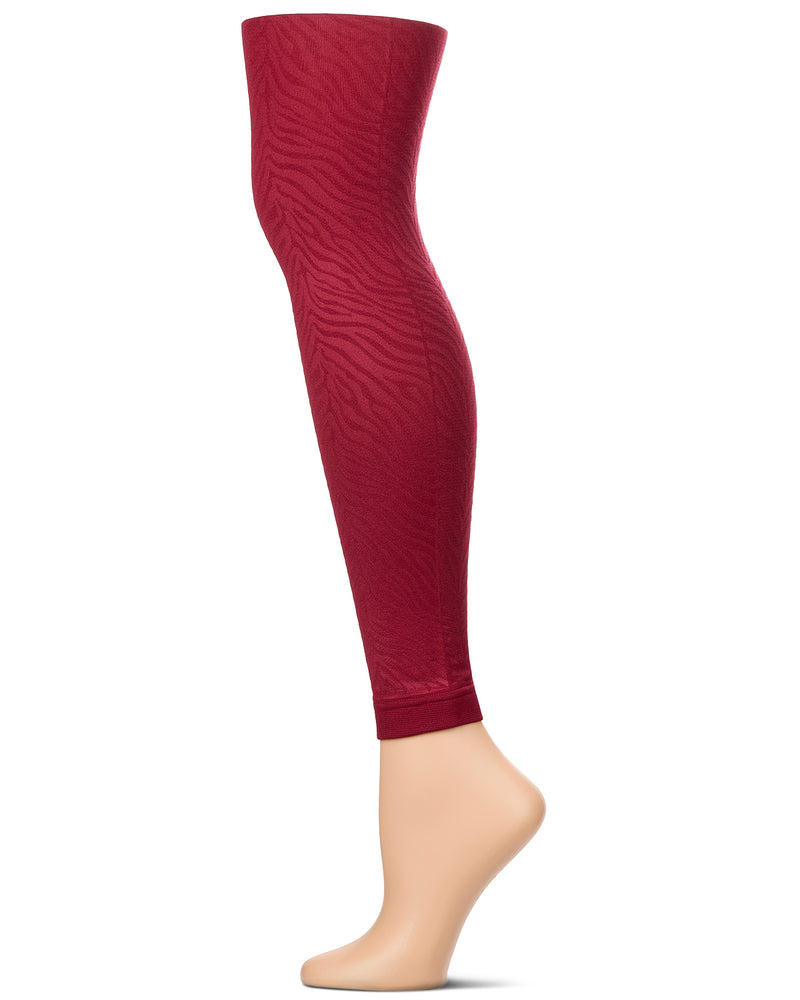 Women's Zebra Fleece Footless Tights