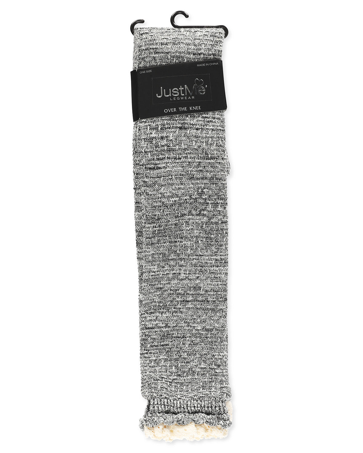 Pop Out Lace Over The Knee Cotton Blend Warm Socks : Color: Black