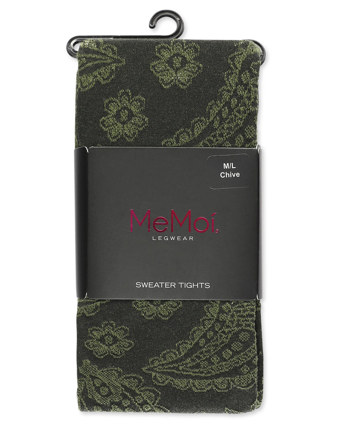 Paisley Patch Cotton Blend Sweater Tights : Color: Black