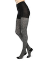 Diamond Cut Cotton Blend Sweater Tights : Color: Black