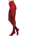 Traditional Geometric Lifestyle Sweater Tights : Color: Red