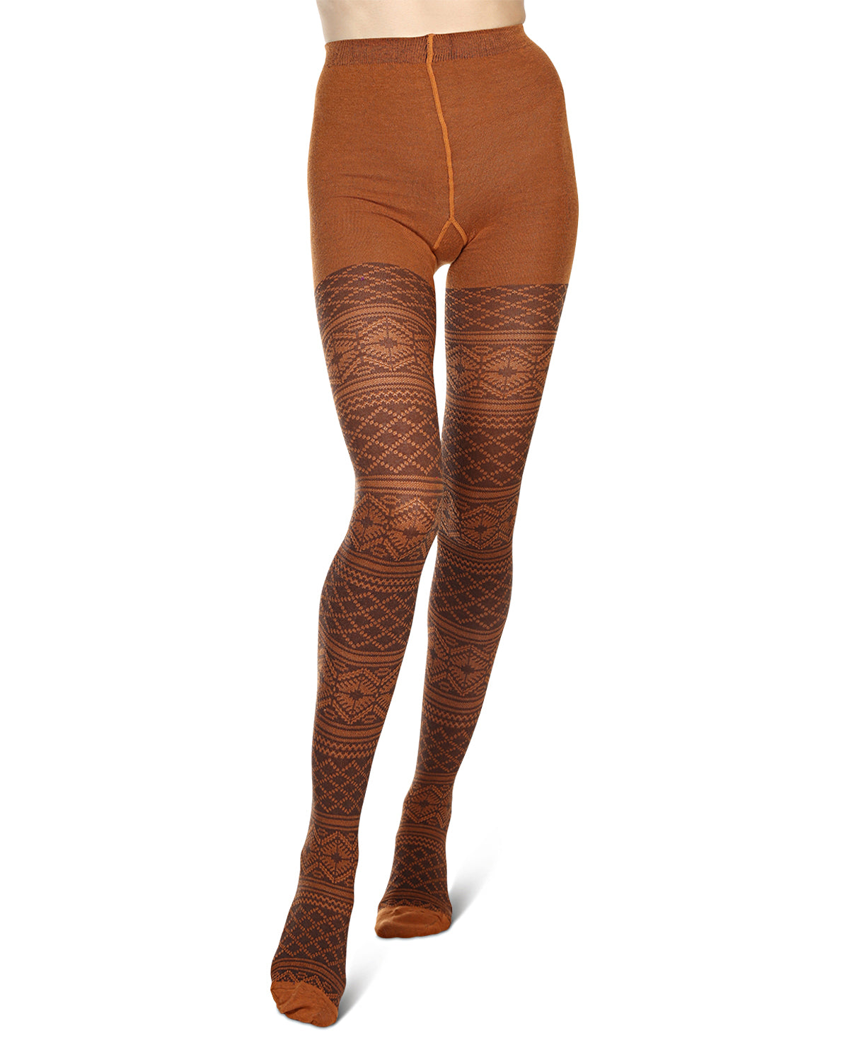 Traditional Geometric Lifestyle Sweater Tights : Color: DenimHeather