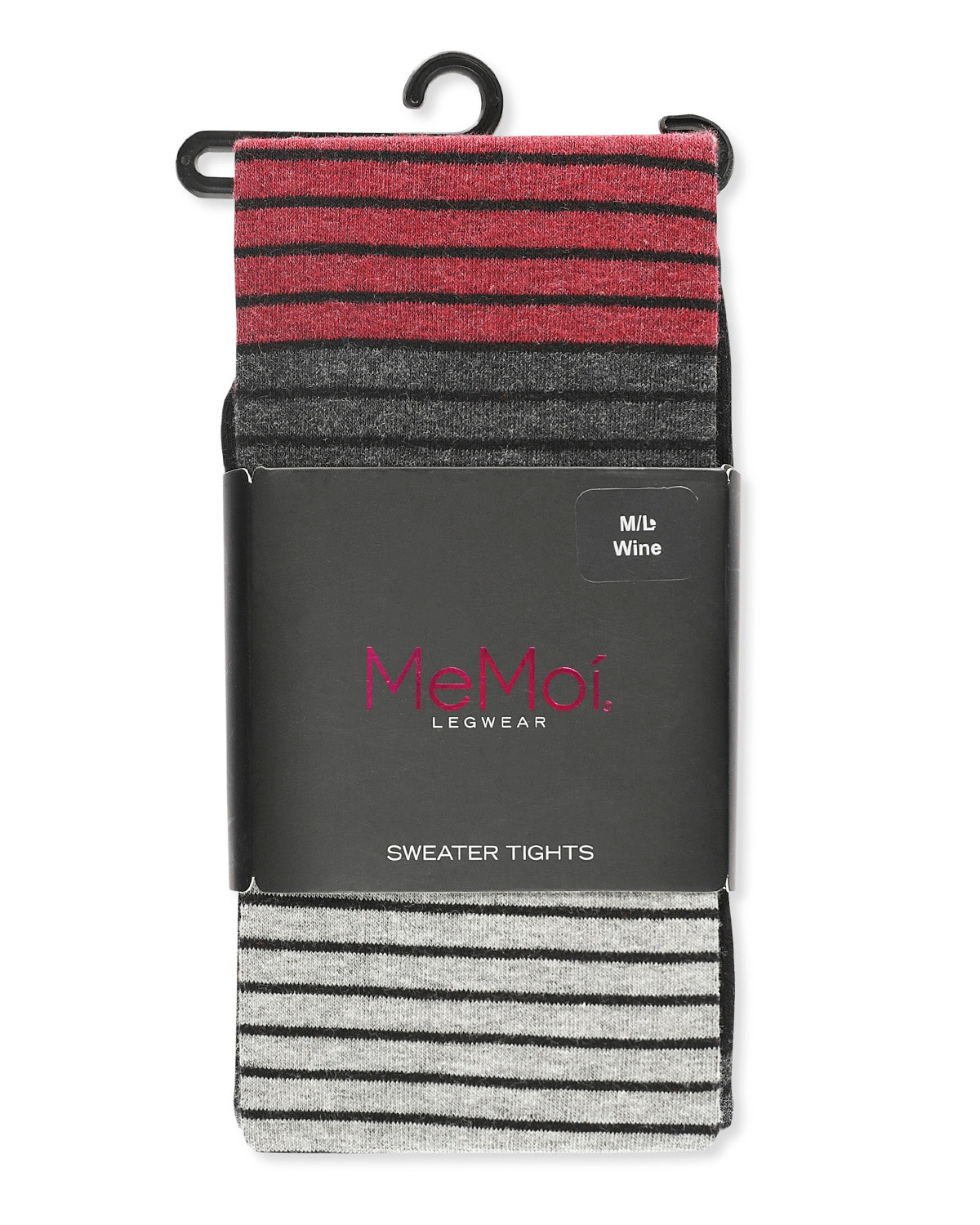 Gradient Stripes Sweater Tights : Color: Wine