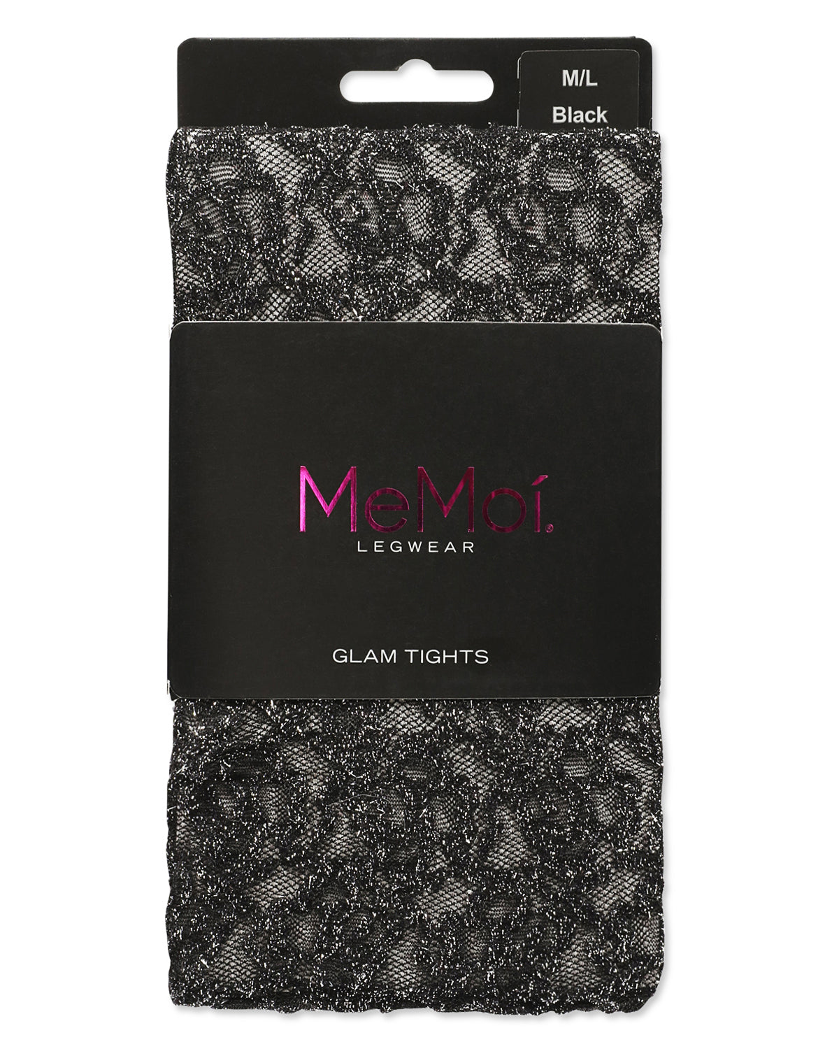 Flowertive Glam Opaque Lurex Tights : Color: Black